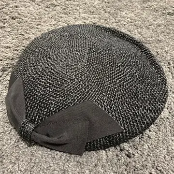 거의 미사용품 GINZA VOGUE 긴자 블랙 리본 포함 베레모