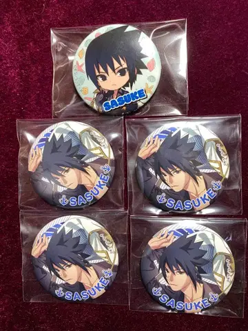 NARUTO 우치하 사스케 마린룩 캔뱃지 세트