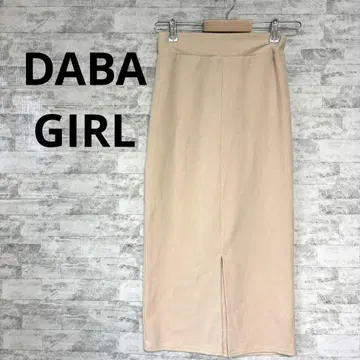 [DABAGIRL 다바걸] 슬릿 타이츠 스커트 베이지