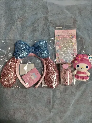 마이멜로디 반짝반짝 머리띠 마스코트 4개 세트 묶음 판매