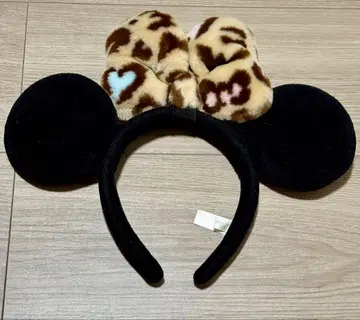레오파드 무늬 리본 포함 디즈니 머리띠
