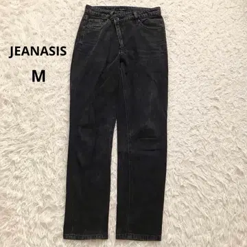 지나시스 비대칭 허리 데님 블랙 M 사이즈