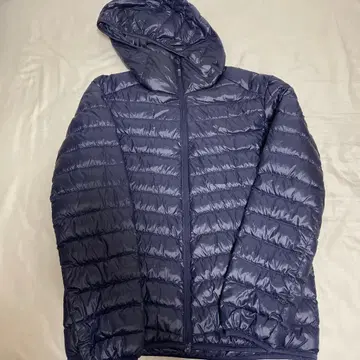 UNIQLO 후드 부착 다운 자켓 S 네이비
