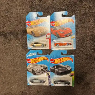 핫휠 미니카 세트 4대