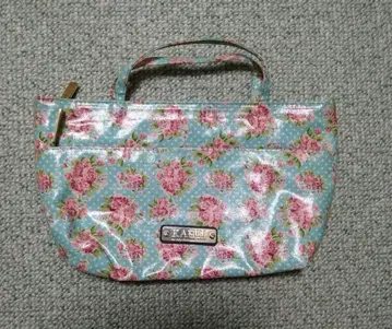 새상품 KAHRI HOME 카리홈 꽃무늬 미니 토트백 스카이블루