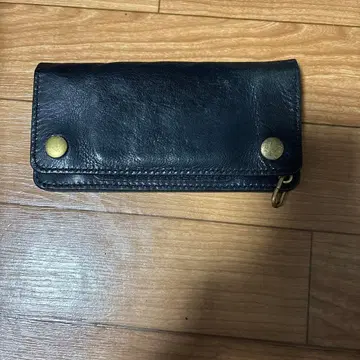 70s 빈티지 지갑 블랙 가죽