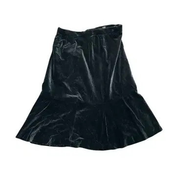 [ Montsoie ] 벨로아 플레어 스커트 블랙 15호