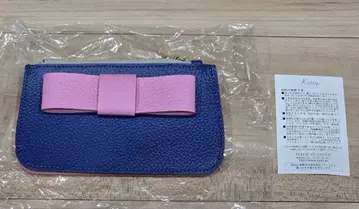 리본 포함 코인 케이스 네이비 x 핑크