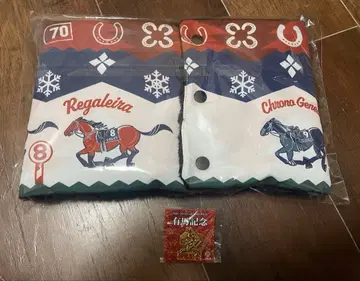 아리마 기념 웰컴 찬스 넥워머와 기념 배지 한정판