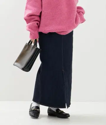 FREAK'S STORE 데님 롱 스커트 네이비