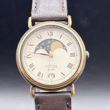 [ 작동품 ] ALBA SUCCESS 문페이즈 쿼츠 여성용 손목시계