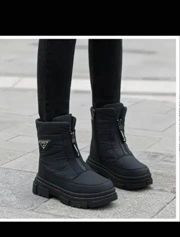 방한 미끄럼 방지 지퍼 달린 숏부츠