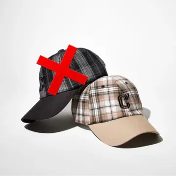 KIOC' 체크 CAP 베이지