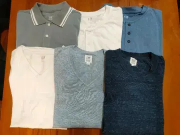 GAP 피케 셔츠 V넥 스웨터 헨리넥 T셔츠 6개 세트