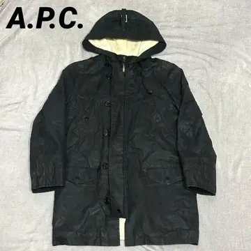 A.P.C. 아페쎄 모즈 코트 코튼 안감 보아 블랙 사이즈 S