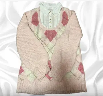 LIZLISA 아가일 무늬 니트 스웨터