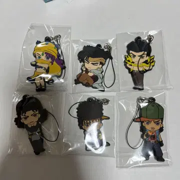 죠죠의 기묘한 모험 러버 스트랩 컬렉션 6개 세트 굿즈