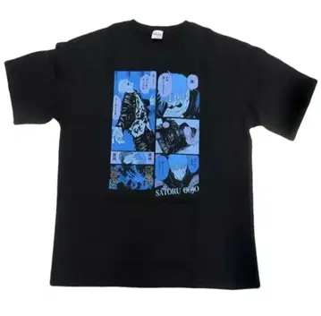 주술회전 고죠 사토루 생일 빅 실루엣 T셔츠 HEROES