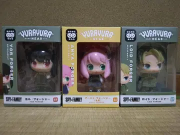 스파이 패밀리 유라유라 헤드 아냐 로이드 3종