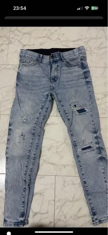 아담스 저글러 데님 팬츠 데미지 가공 데님 팬츠 XL 사이즈