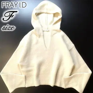 FRAY I.D 24AW 숏 니트 후디 F 아이보리