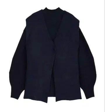 Ameri VINTAGE 다크 네이비 플리스 가디건