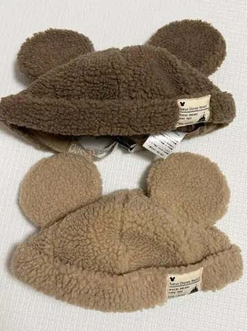 [새상품급, 배송비 포함] 디즈니 보아 캡 브라운 베이지 2세트