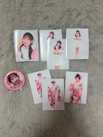 마츠모토 카렌 트레이딩 카드 세트 8장 + 캔뱃지 1개