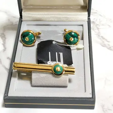 던힐 Dunhill d 로고 넥타이핀 커프스 골드 그린