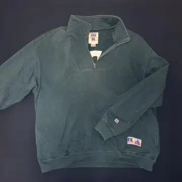 Russell Athletic XL 다크 그린 하프 지퍼