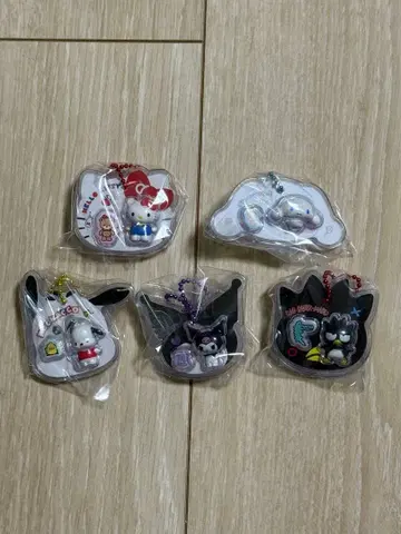 산리오 패키지 참 키링 마스코트 헬로키티 세트