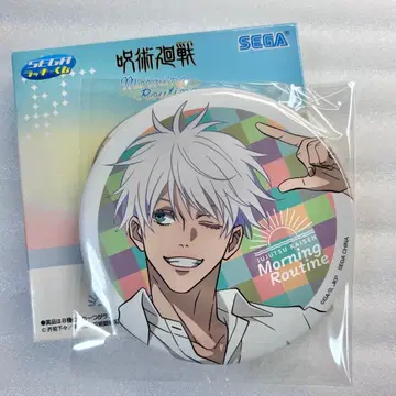 주술회전 세가 럭키 쿠지 고죠 사토루 캔뱃지 morning routine