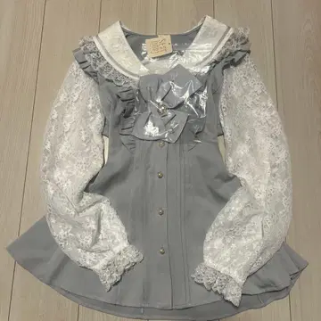 레이스 세일러 카라 셋업