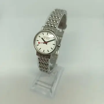 MONDAINE 아날로그 손목시계 실버 작동품