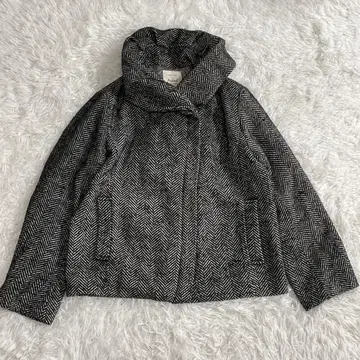 아피에프 AuieF M 트위드 턱 후드 돌려입기 38 소두 효과