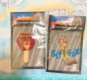 [미사용 새상품] 주토피아 해피 복권 G상 아크릴 키링 닉