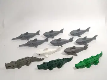 레고 파이리츠 상어 악어 노코기리자메 애니멀 11마리 묶음 판매 정품