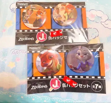 [ 미사용 새상품 ] 주토피아 해피 복권 J상 닉 주디 캔뱃지