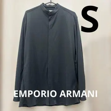 컨디션 최상 EMPORIO ARMANI 블랙 스탠드 카라 긴팔 셔츠 S