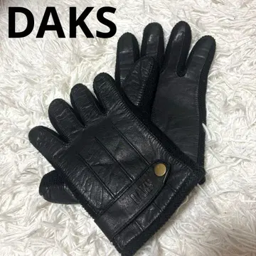 DAKS 닥스 천연 가죽 두툼한 블랙 가죽 그로브 장갑