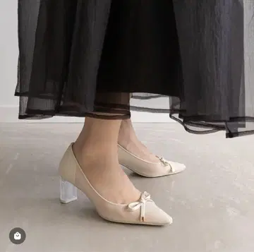randa 새틴 리본 시어 소프트 펌프스 24.5cm