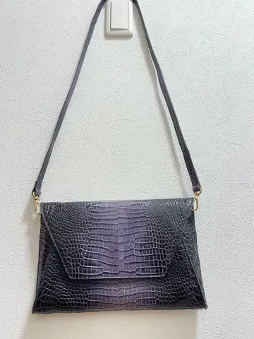 TOSCANI 이탈리아제 천연 가죽 악어 2way 숄더/클러치