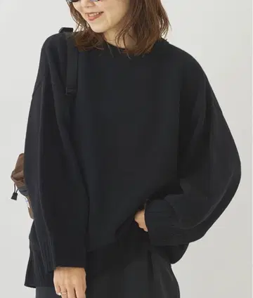 plage 플라주 파인 울 와이드 크루 풀오버