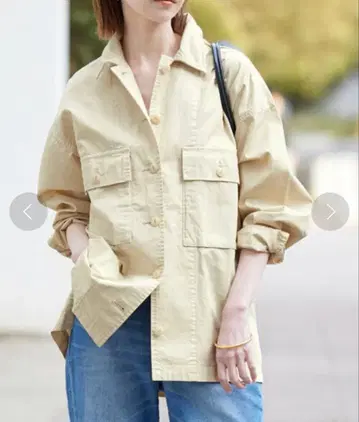 SLOBE IENA 밀리터리 셔츠 블루종