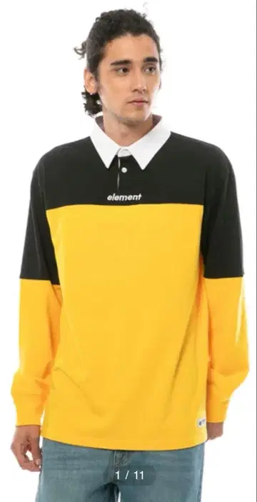 ELEMENT 남성용 TOUGH RUGBY LS 피케 셔츠 XL