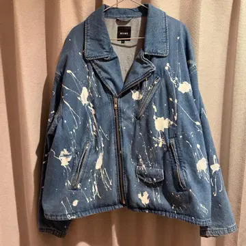 빔즈 데님 라이더 자켓 페인트 디자인