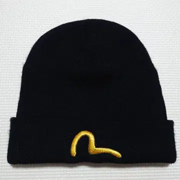 EVISU 니트 캡 자수 로고