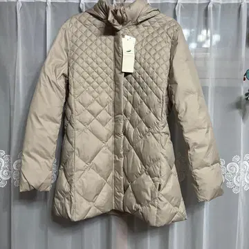 CROCODILE 베이지 다운 자켓 후드 부착