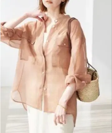 SLOBE IENA 소프트 오간자 셔츠