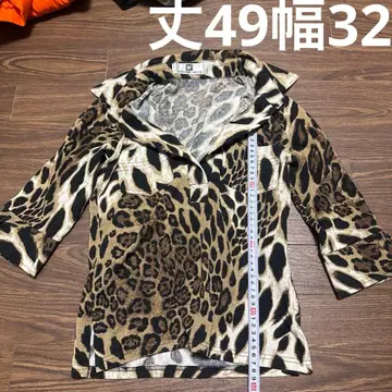 MODERN:MODE 레오파드 무늬 칠부 소매 셔츠